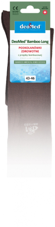 Sosete pentru diabetici DeoMed Bamboo Long din bambus, lungi, gri inchis, 35-38 [1]
