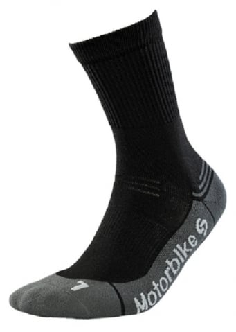 Sosete Moto cu Argint - Sosete pentru motociclism InMove cu ioni de argint, negru, 35-37