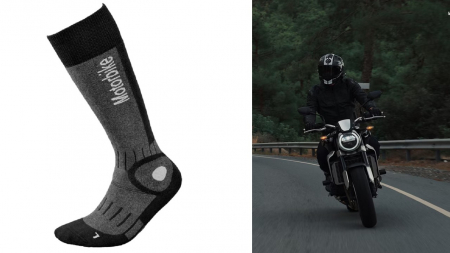 Sosete pentru motociclism InMove Motorbike, negru, 44-46 pentru vreme rece [2]