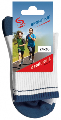 Sosete pentru sport InMove, copii, alb-albastru, 30-31 [1]