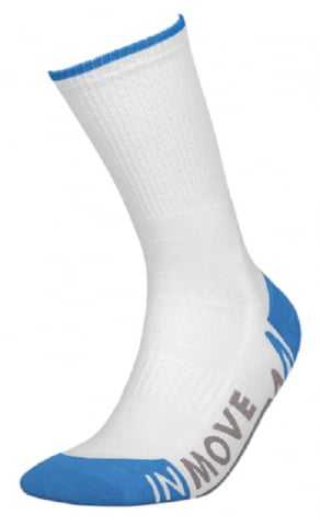 Sosete INMOVE pentru activitati sportive - Sosete pentru sport InMove Deodorant, alb-albastru, 38-40