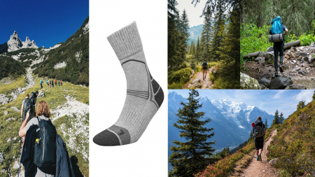 Sosete pentru trekking InMove Deodorant, grafit-gri, 44-46 [2]