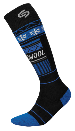 Sosete termice din lana, InMove Ski Deodorat Thermowool, negri-albastri, 44-46 [0]