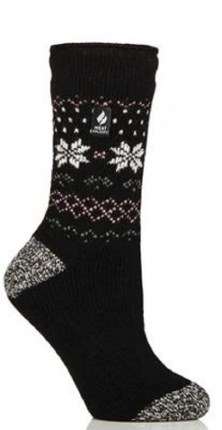 Sosete termice HEAT HOLDERS - Sosete termice Heat Holders Jacquard Fairisle, negre, marime 37-42