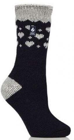 Sosete termice HEAT HOLDERS - Sosete termice Heat Holders Jacquard Hearts, navy, marime 37-42