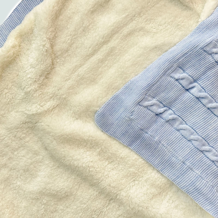 Păturică tricotată pentru bebeluși cu interior pufos – moale, călduroasă și elegantă [10]