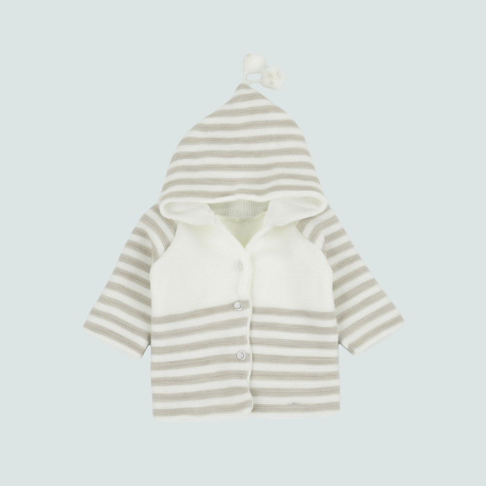 Cardigan tricotat cu gluga [4]