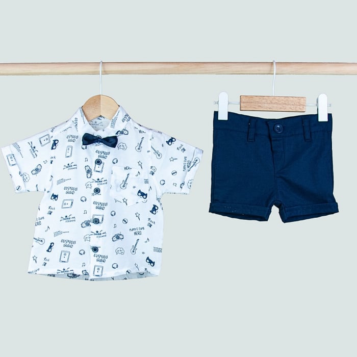 Compleu din 2 piese camasa cu papion si pantaloni scurti [1]