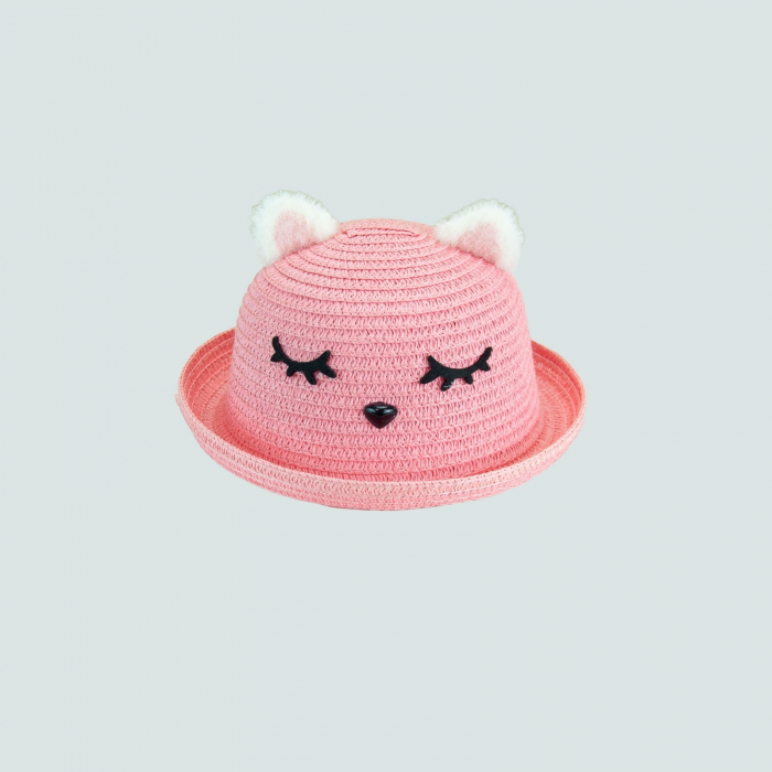 Palarie roz cu urechiuse impletita [1]