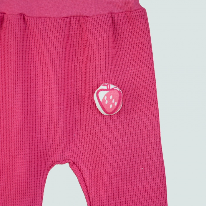 Pantalonasi roz cu căpșună si fundițe [3]