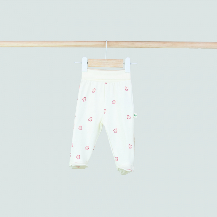 Pantaloni cu botoșei pentru bebeluși, imprimeu căpșuni [1]