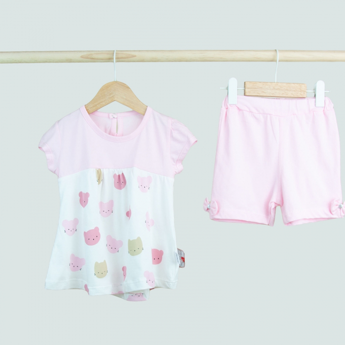 Set 2 piese bluza ursuleti si pantaloni scurti [1]