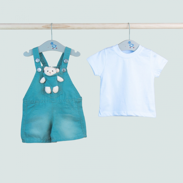 Set 2 piese, salopetea cu ursulet si tricou [1]