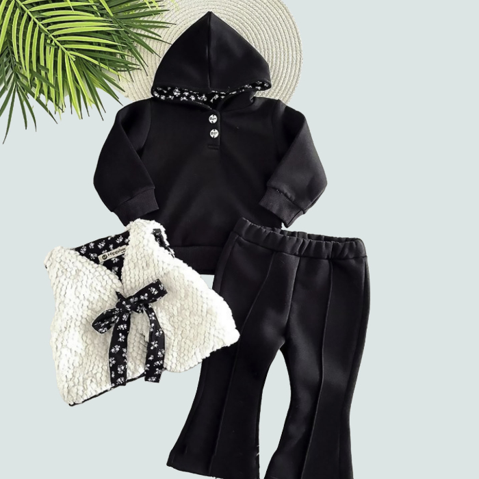 Set 3 piese - Black Chic & Cozy Vest [1]