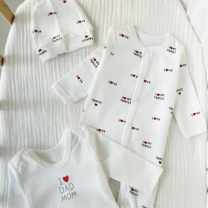 Set 3 piese “i love mom and dad” [3]