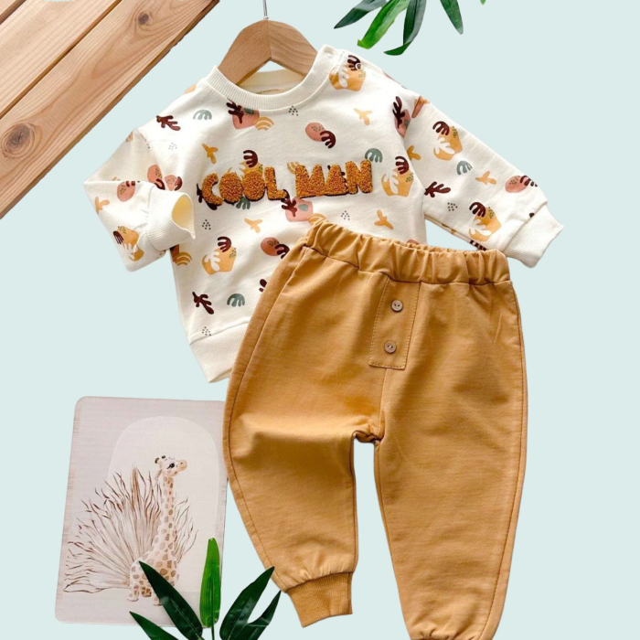 Set baietei bluza Cool Man si pantalon asortat [1]