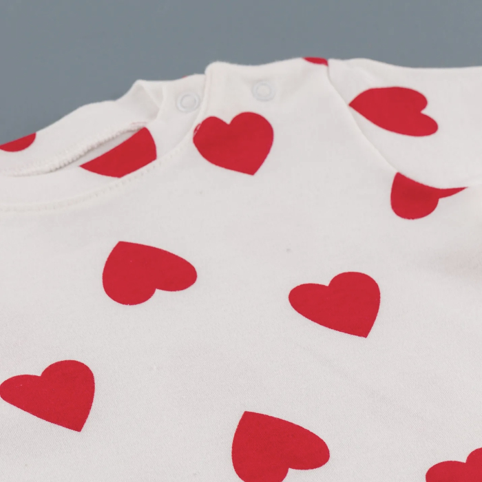 Set salopeta si caciulita cu inimioare [4]