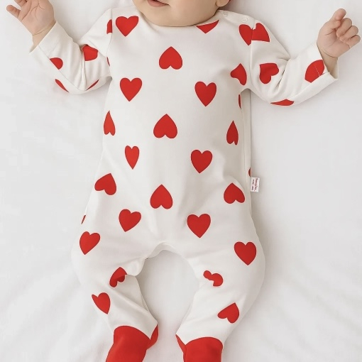 Set salopeta si caciulita cu inimioare [2]