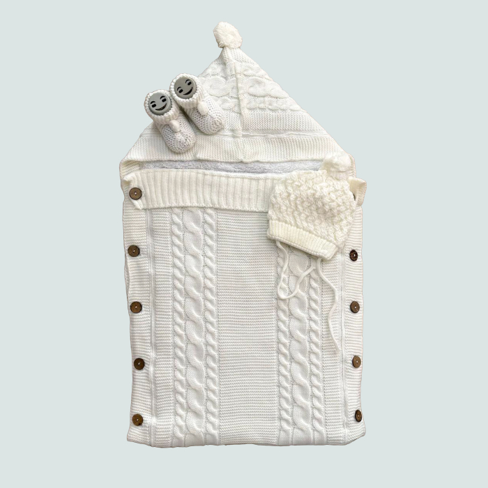 Set tricotat cu sac calduros de iarna [4]