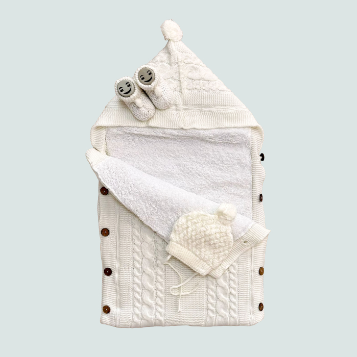 Set tricotat cu sac calduros de iarna [3]