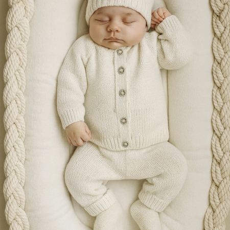 Fete 0-2 ani - Set tricotat nou-nascut