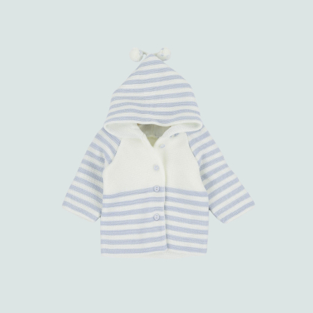 Cardigan tricotat cu gluga [6]