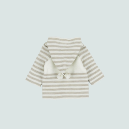 Cardigan tricotat cu gluga [4]