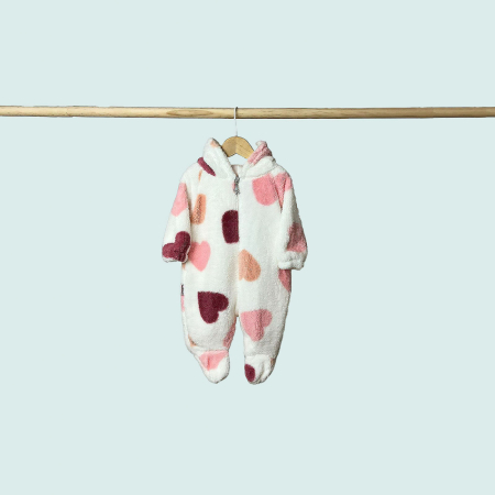 Combinezon cu inimioare pufos pentru bebelusi [1]