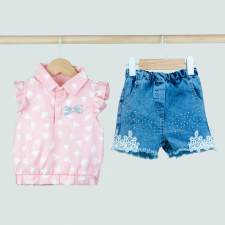 Compleuri - Compleu 2 piese blug si bluza roz