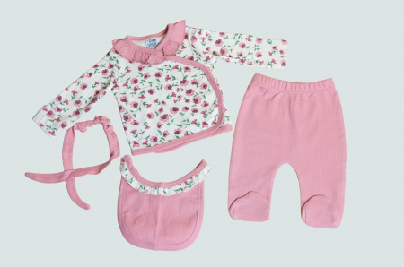 Seturi - Set nou născut imprimeu floral