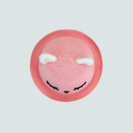 Palarie roz cu urechiuse impletita [2]