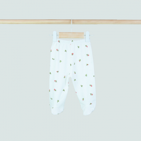 Pantaloni - Pantalonasi imprimeu floral pentru bebeluși