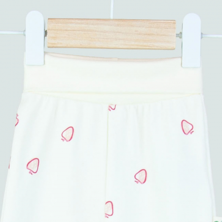 Pantaloni cu botoșei pentru bebeluși, imprimeu căpșuni [1]