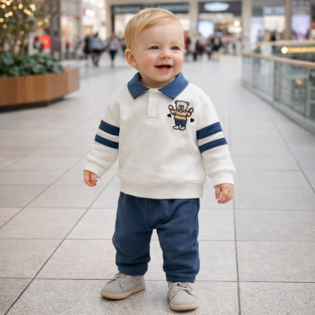 Baietei 0-2 ani - Set 2 piese cu ursulet