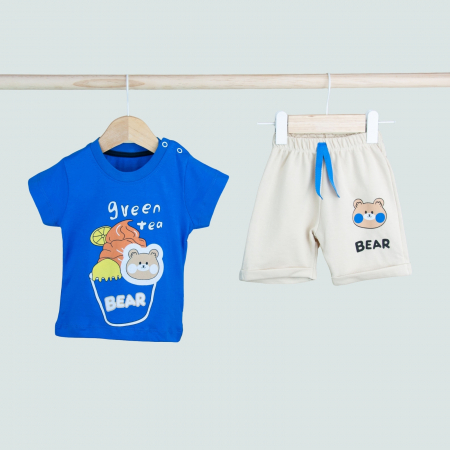 Baietei 0-2 ani - Set 2 piese Green Tea Bear