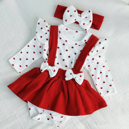 Body - Set 3 piese cu inimioare