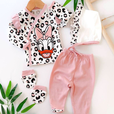 Set 4 piese pentru fetita o-3 luni - Minnie Leopard Pink [1]