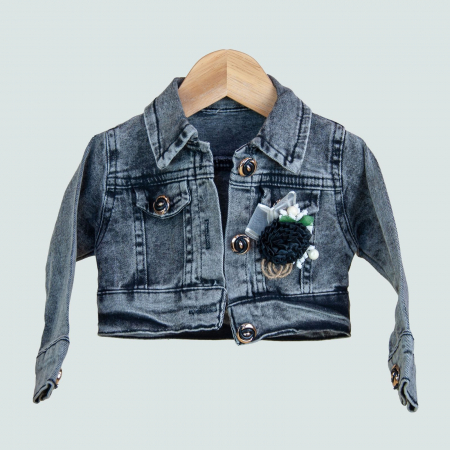 Set cu rochiță si jacheta din blug [2]