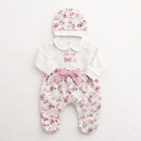 Fete 0-2 ani - Set salopeta si caciulita