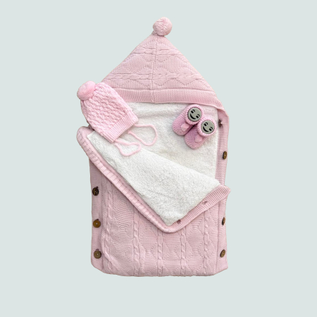 Set tricotat cu sac calduros de iarna [1]