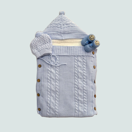 Set tricotat cu sac calduros de iarna [5]