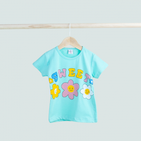 Tricou roz alb sau turcoaz Sweet [2]