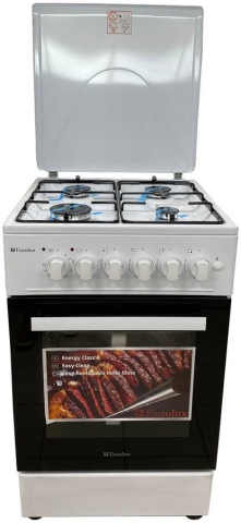 Plite electrice - Aragaz pe gaz Eurolux / 4 arzatoare / 50 cm / Alb