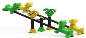 Детские площадки - Двойные качели с фигурой кошки