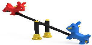 Детские площадки - Индивидуальные качели с фигурой зайца