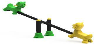 Детские площадки - Индивидуальные качели с фигурой кошки