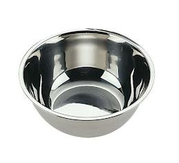 Veselă - Bol din inox cu capacitatea de 4 l. Diametru: 240 mm x 100 mm;