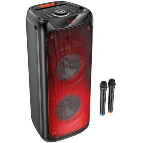 Gadgeturi - Boxă portabilă Hoco RGB, 80W, cu 2 microfoane wireless