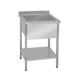 Masa cu cuve inox - Chiuveta ordinara din inox 600x600x850 cu 1 cuva 500x400x300