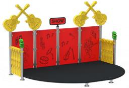 Детские площадки - Игровой комплекс Сцена с забором